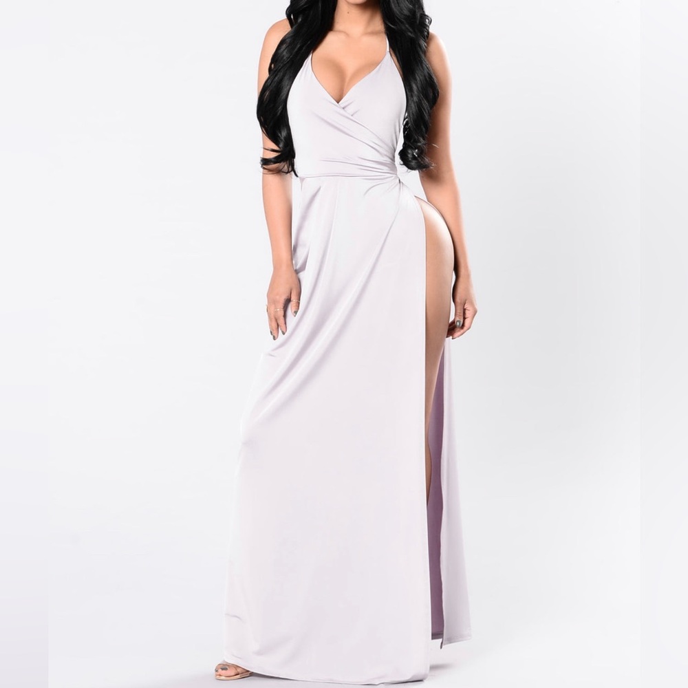 High slit dress with low back. Size small. Worn once.